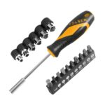 SOCKET & BIT SET 17P 1/4" TOLSEN