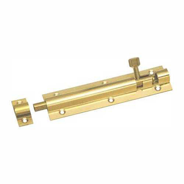 Barrel bolt straight 100mm brass Barrel bolt straight 100mm brass