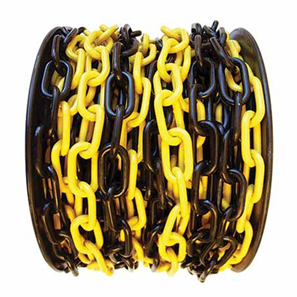 Plastic chain 10mm blk & yel p/mt Plastic chain 10mm blk & yel p/mt
