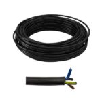 FLEX CABLE 4C 1.5MM BLACK 5MT