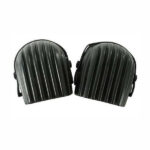 KNEE PADS BLACK PLASTIC PAIR
