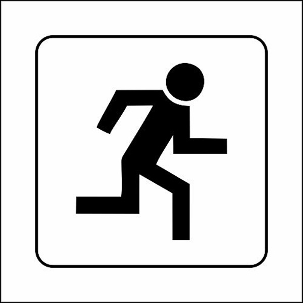 Sign 150x150 pla fire exit man right Sign 150x150 pla fire exit man right