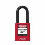 PADLOCK SAFETY 40MM RED ABUS