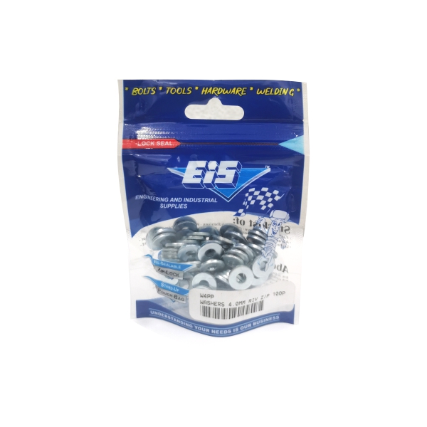 WASHERS 4.0MM RIVET Z/P 25P WASHERS 4.0MM RIVET Z/P 25P