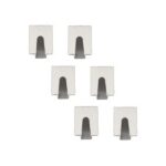 HOOK RECTANGULAR SS 6PC