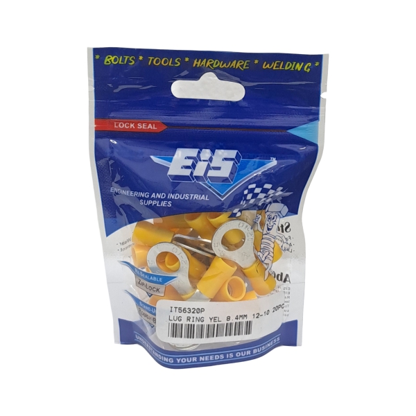 LUG RING YEL 8.4MM 12-10 20PC LUG RING YEL 8.4MM 12-10 20PC