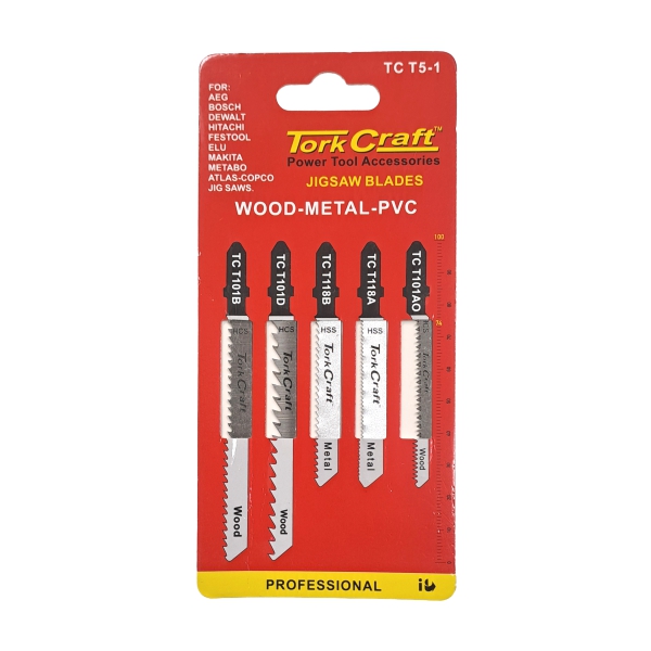 JIG SAW BLADE 5PC TORK CRAFT JIG SAW BLADE 5PC TORK CRAFT