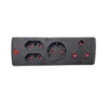 M/PLUG 1X16A 2X5A 1XSK BLK