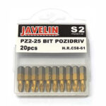 S/DRIVER BIT PZ2X25MM 20PC ECONO