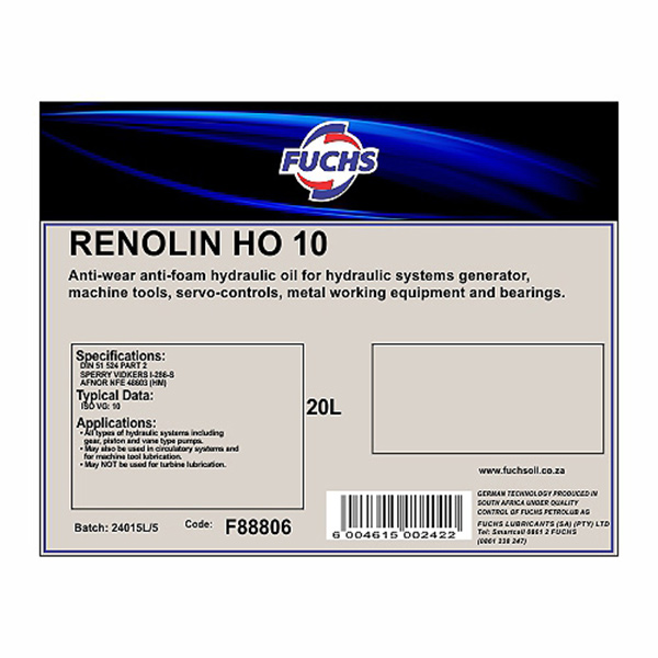 PNEUMATIC OIL ZINC FREE ISO 10 20LT (5) PNEUMATIC OIL ZINC FREE ISO 10 20LT (5)