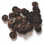 SCREW CAP 12mm BROWN 50PC