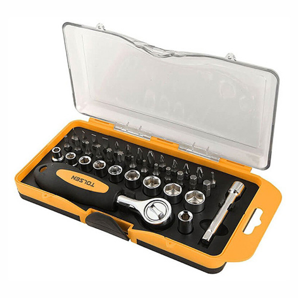 SOCKET & BIT SET 38P 1/4 TOLSEN SOCKET & BIT SET 38P 1/4 TOLSEN