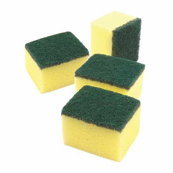 SPONGE SCOURER GREEN 4PC SPONGE SCOURER GREEN 4PC