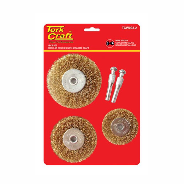 WIRE WHEEL BRUSH SET 3PC WIRE WHEEL BRUSH SET 3PC