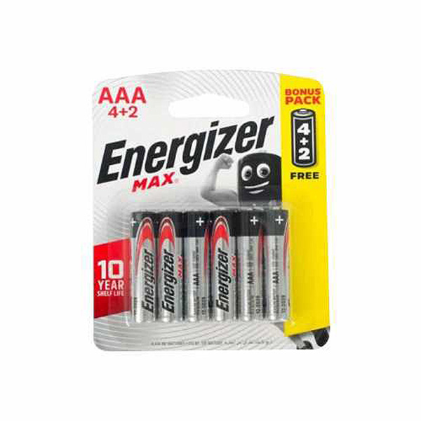 BATTERY AAA 6PC ENERGIZER BATTERY AAA 6PC ENERGIZER