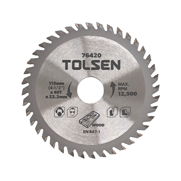 BLADE TCT WOOD 115X40X22 TOLSEN BLADE TCT WOOD 115X40X22 TOLSEN