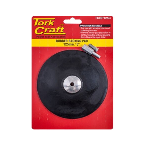BACKING PAD 125MM RUBBER TORK CRAFT BACKING PAD 125MM RUBBER TORK CRAFT