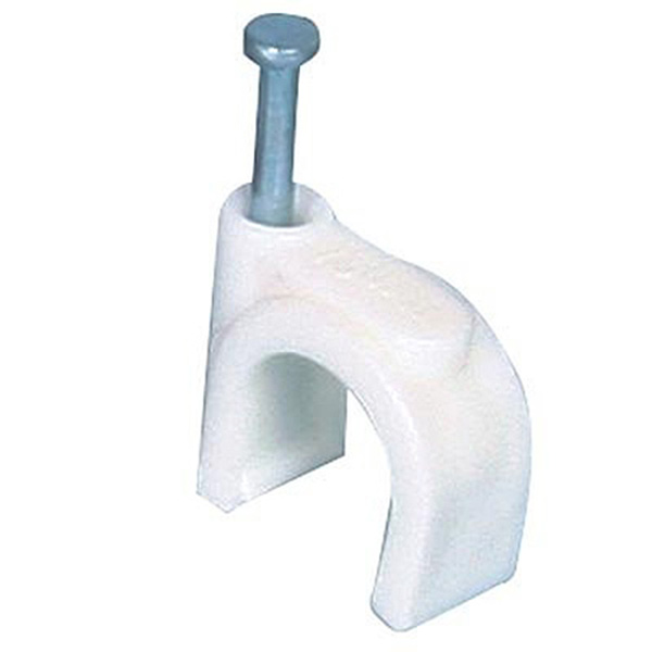CABLE CLIPS 9-10MM ROUND 100PC CABLE CLIPS 9-10MM ROUND 100PC