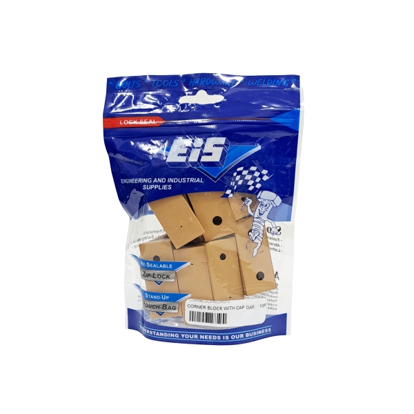 CORNER BLOCK WITH CAP OAK 10PC CORNER BLOCK WITH CAP OAK 10PC