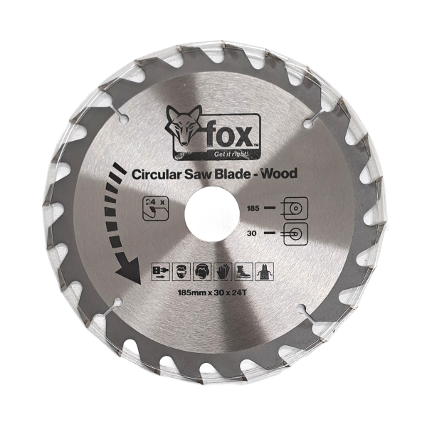 CIR SAW BLADE WOOD 185X30X24T FOX CIR SAW BLADE WOOD 185X30X24T FOX