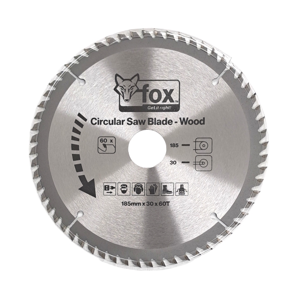 CIR SAW BLADE WOOD 185X30X60T FOX CIR SAW BLADE WOOD 185X30X60T FOX