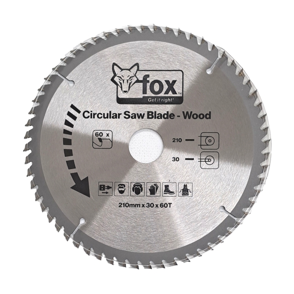 CIR SAW BLADE WOOD 210X30X60T FOX CIR SAW BLADE WOOD 210X30X60T FOX