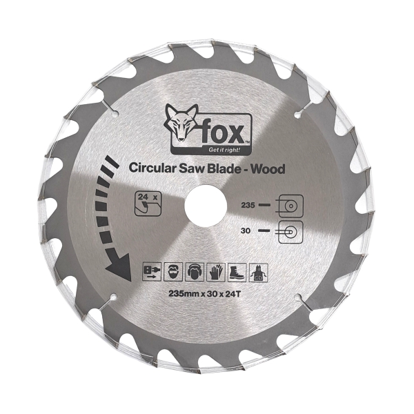 CIR SAW BLADE WOOD 235X30X24T FOX CIR SAW BLADE WOOD 235X30X24T FOX