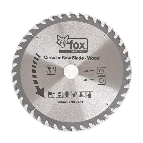 CIR SAW BLADE WOOD 235X30X40T FOX CIR SAW BLADE WOOD 235X30X40T FOX
