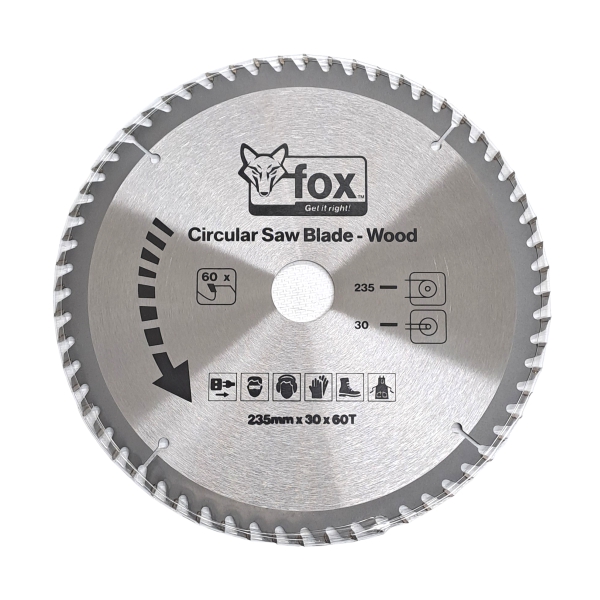 CIR SAW BLADE WOOD 235X30X60T FOX CIR SAW BLADE WOOD 235X30X60T FOX