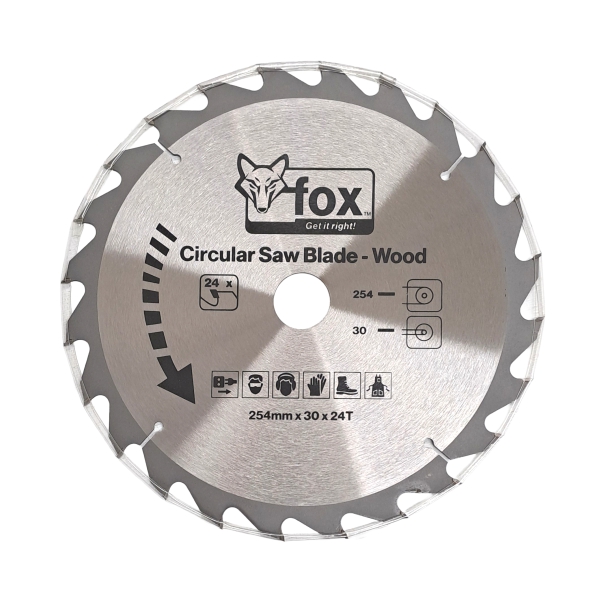 CIR SAW BLADE WOOD 254X30X24T FOX CIR SAW BLADE WOOD 254X30X24T FOX