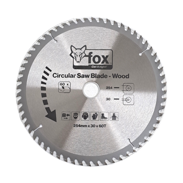 CIR SAW BLADE WOOD 254X30X60T FOX CIR SAW BLADE WOOD 254X30X60T FOX