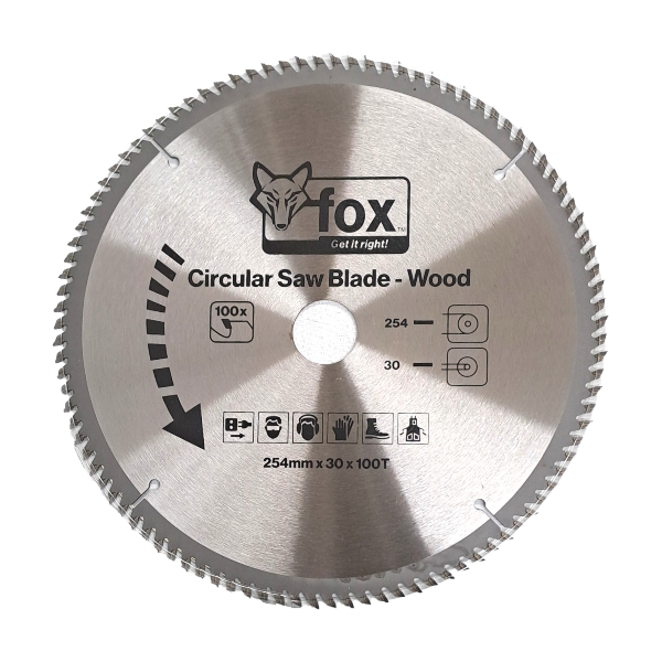 CIR SAW BLADE WOOD 254X30X100T FOX CIR SAW BLADE WOOD 254X30X100T FOX