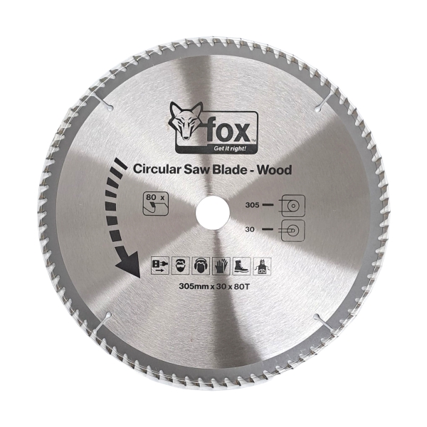 CIR SAW BLADE WOOD 305X30X80T FOX CIR SAW BLADE WOOD 305X30X80T FOX