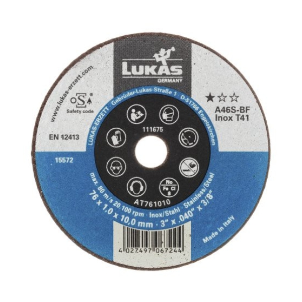 Cut disc inox 76-1.0-10 lukas Cut disc inox 76-1.0-10 lukas