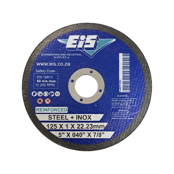 CUT DISC INOX 125-1 EIS CUT DISC INOX 125-1 EIS