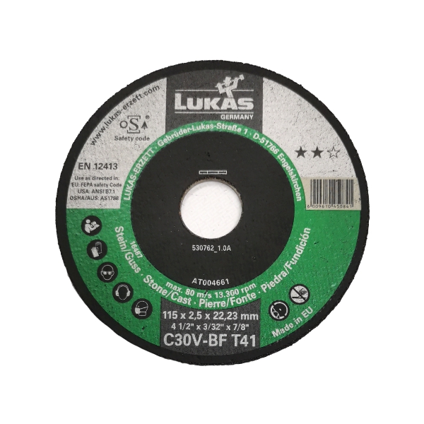 CUT DISC STONE 115-2.5-22.23 LUKAS CUT DISC STONE 115-2.5-22.23 LUKAS