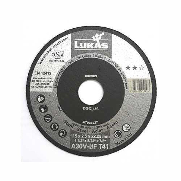 CUT DISC STEEL 115-2.5 A30 LUKAS CUT DISC STEEL 115-2.5 A30 LUKAS