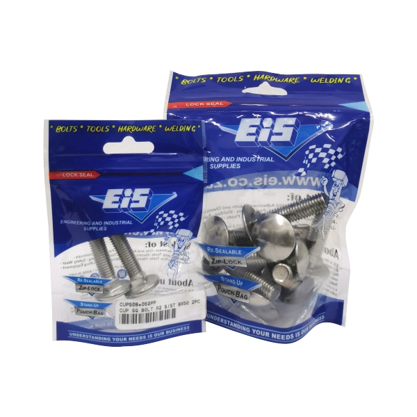 Cup sq bolt a2 s/s 6x40 2pc pp Cup sq bolt a2 s/s 6x40 2pc pp