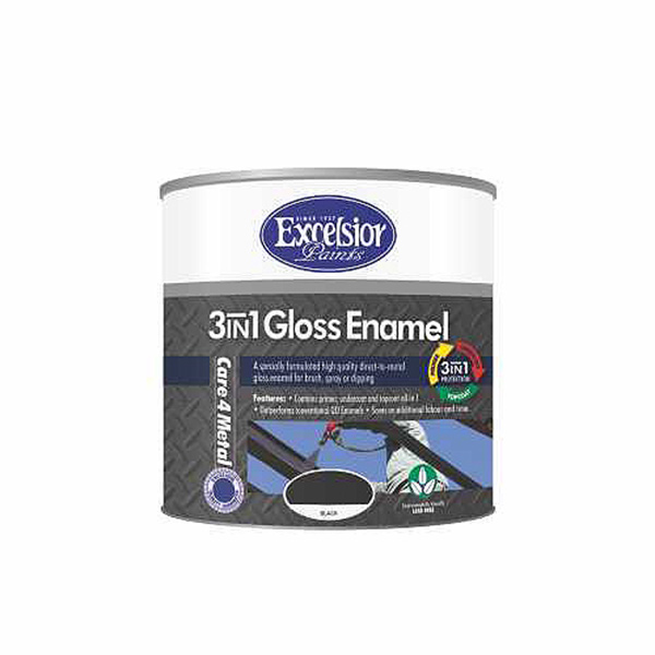 ENAMEL GLS BLK 3IN1 1L EXCELSIOR ENAMEL GLS BLK 3IN1 1L EXCELSIOR