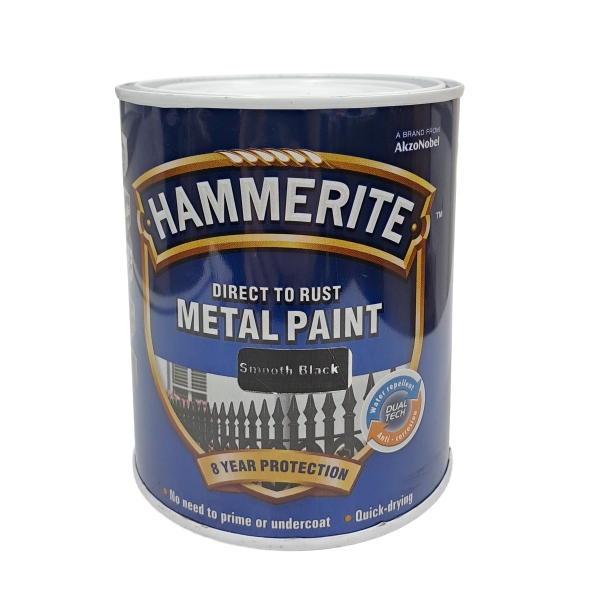 HAMMERITE SMOOTH BLK PAINT 1L HAMMERITE SMOOTH BLK PAINT 1L
