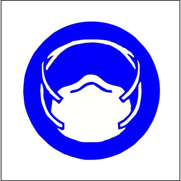 Sign 290x290 dust mask Sign 290x290 dust mask