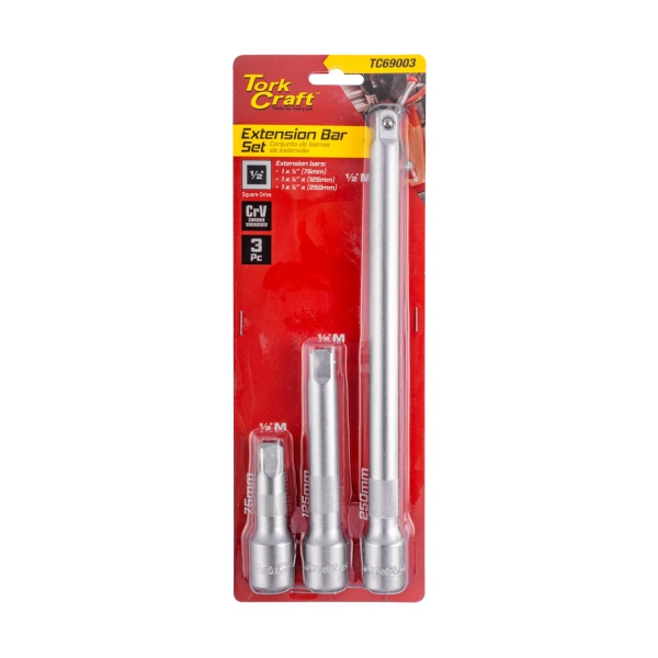 EXTENSION BAR SET 1/2 3PC TC EXTENSION BAR SET 1/2 3PC TC