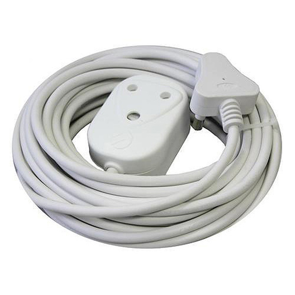Ext cable cw plug 10a 15mt white Ext cable cw plug 10a 15mt white
