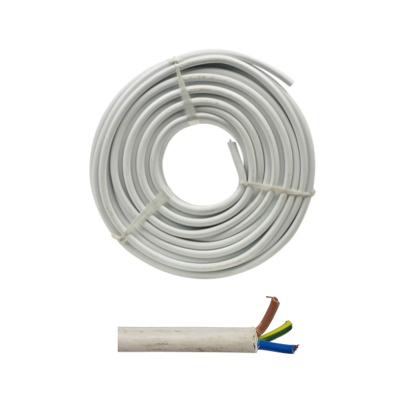 FLEX CABLE 3C 2.5MM WHITE 5MT FLEX CABLE 3C 2.5MM WHITE 5MT