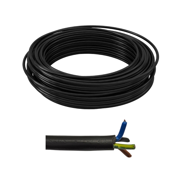 FLEX CABLE 4C 2.5MM BLACK 10.MT FLEX CABLE 4C 2.5MM BLACK 10.MT