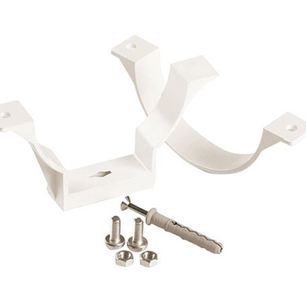 Pvc gutter downpipe bracket 2pc Pvc gutter downpipe bracket 2pc