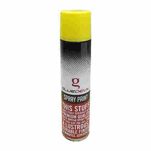 S/PAINT FL YEL 300ML GLUE DEVIL S/PAINT FL YEL 300ML GLUE DEVIL