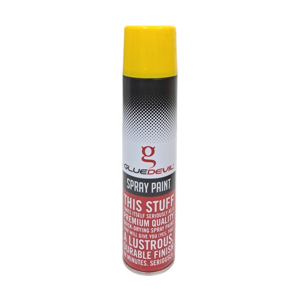 S/PAINT H/R YELLOW 300ML GLUE DEVIL S/PAINT H/R YELLOW 300ML GLUE DEVIL