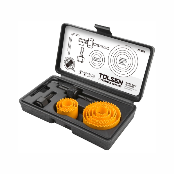 HOLESAW KIT C/ST 11PC 19-64 TOLSEN HOLESAW KIT C/ST 11PC 19-64 TOLSEN