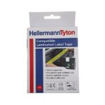 LABEL TAPE 12MM X 8M BLK ON WHT HTZe LABEL TAPE 12MM X 8M BLK ON WHT HTZe